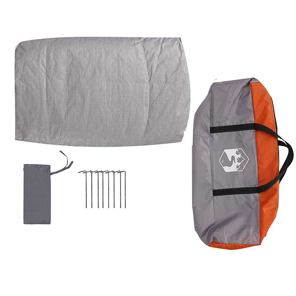 Inner Tent 7-Person with Roof Grey and Orange 300 x 300x 250 cm