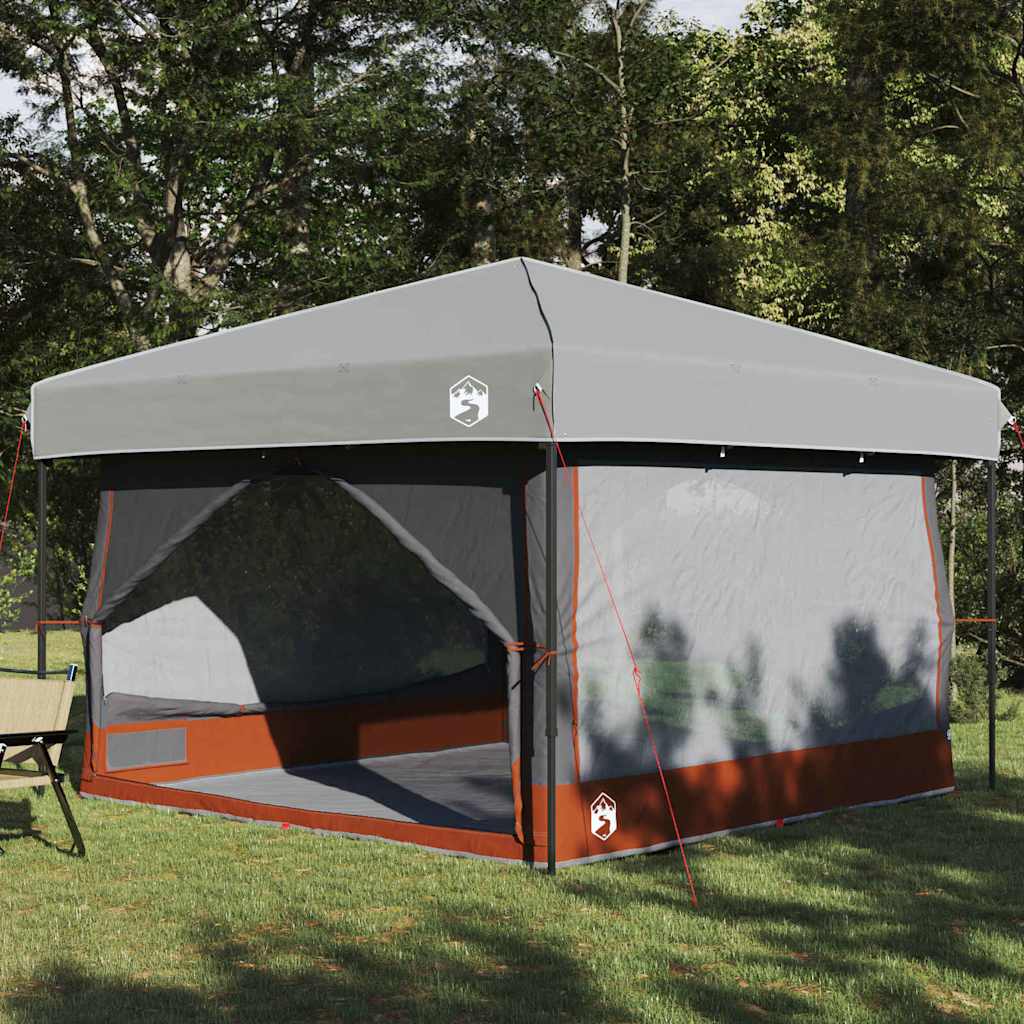Inner Tent 7-Person with Roof Grey and Orange 300 x 300x 250 cm