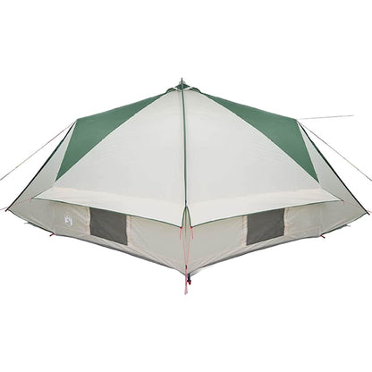 Teepee Tent 10-Person Green and White 567 x 470 x 242 cm
