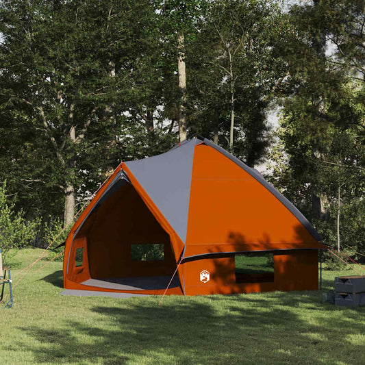 Teepee Tent 10-Person 10-Person Grey and Orange