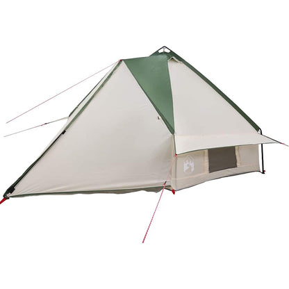 Teepee Tent 8-Person Green and White 490 x 410 x 210 cm