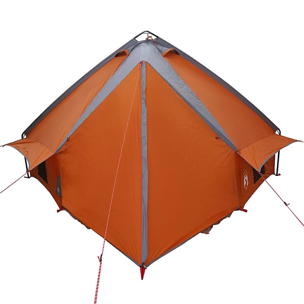 Teepee Tent 8-Person Grey and Orange 490 x 410 x 210 cm