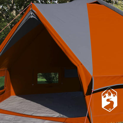Teepee Tent 6-Person Grey and Orange 431 x 366 x 185 cm