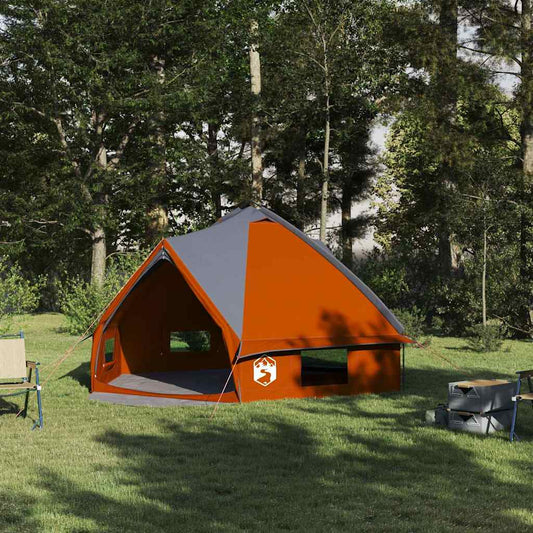 Teepee Tent 6-Person 6-Person Grey and Orange