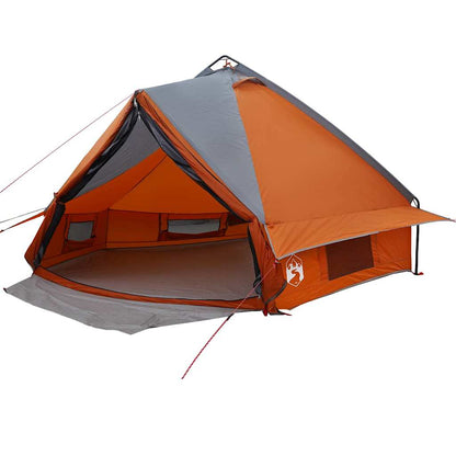 Teepee Tent 6-Person Grey and Orange 431 x 366 x 185 cm
