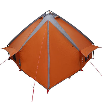 Teepee Tent 6-Person Grey and Orange 431 x 366 x 185 cm