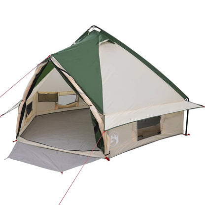 Teepee Tent 4-Person Green and Grey 388 x 320 x 169 cm