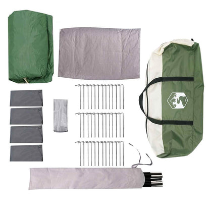 Family Tent 20-Person Green and White 745 x 700 x 217 cm