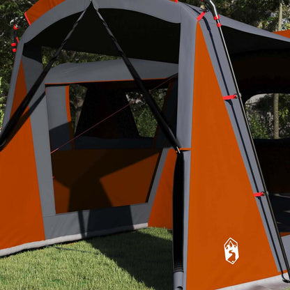 Family Tent 20-Person Grey and Orange 745 x 700 x 217 cm