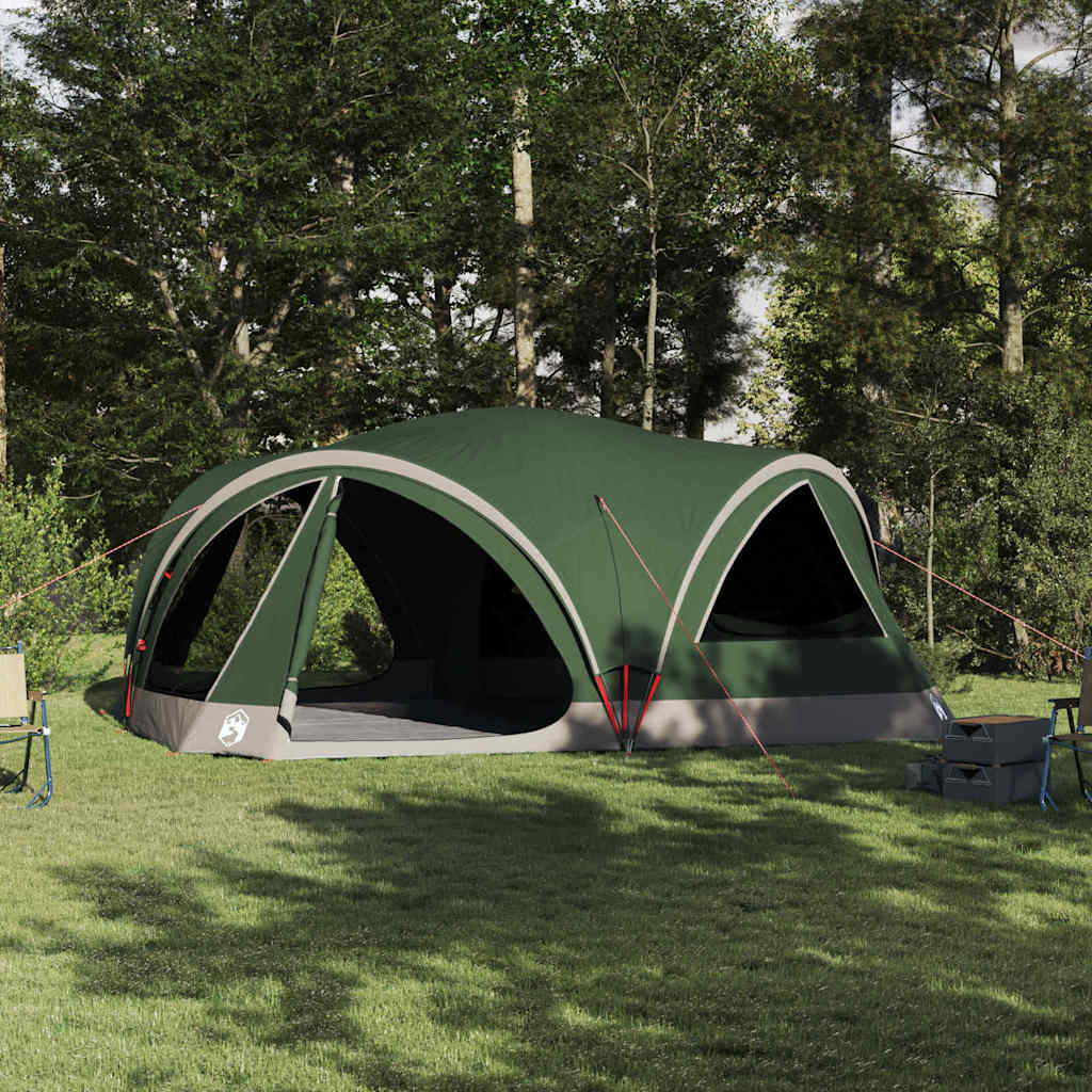 Family Tent 10-Person Green and Grey 460 x 430 x 214 cm