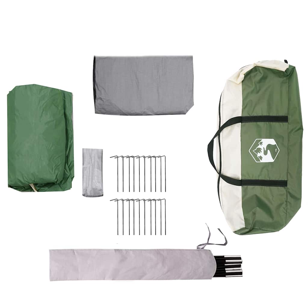 Family Tent 4-Person Green and White 324 x 255 x 230 cm