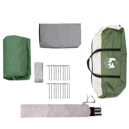 Family Tent 4-Person Green and White 324 x 255 x 230 cm