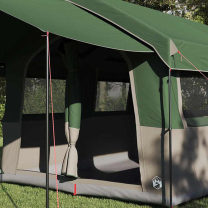 Family Tent 4-Person Green and White 324 x 255 x 230 cm