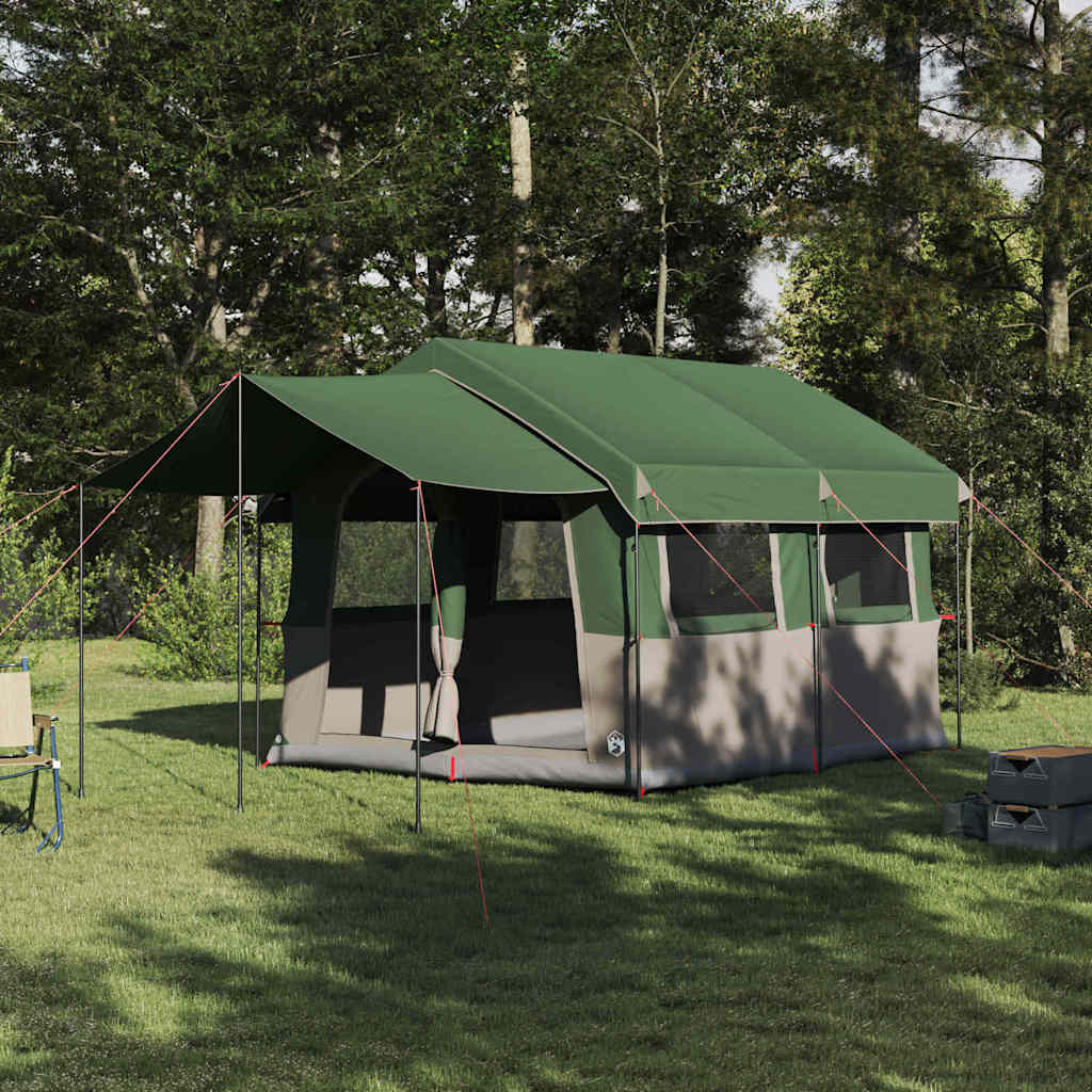 Family Tent 4-Person Green and White 324 x 255 x 230 cm