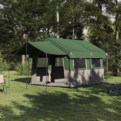 Family Tent 4-Person Green and White 324 x 255 x 230 cm