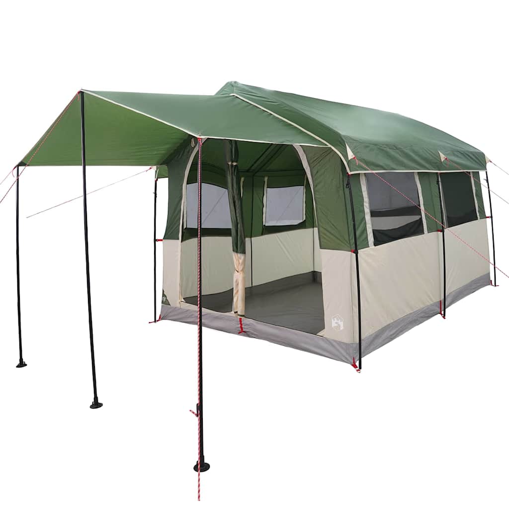 Family Tent 4-Person Green and White 324 x 255 x 230 cm