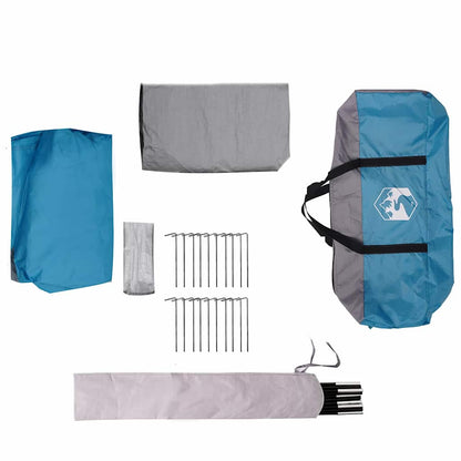 Family Tent 4-Person with Roof Blue and Grey 324 x 255 x 230 cm