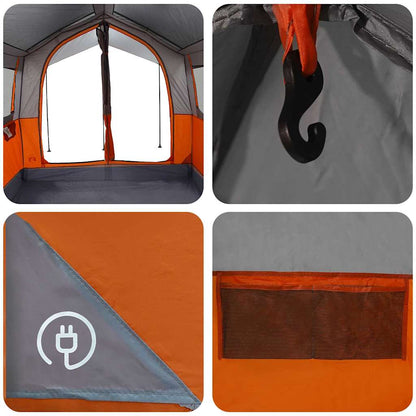 Family Tent 4-Person Grey and Orange 324 x 255 x 230 cm