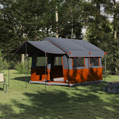 Family Tent 4-Person Grey and Orange 324 x 255 x 230 cm