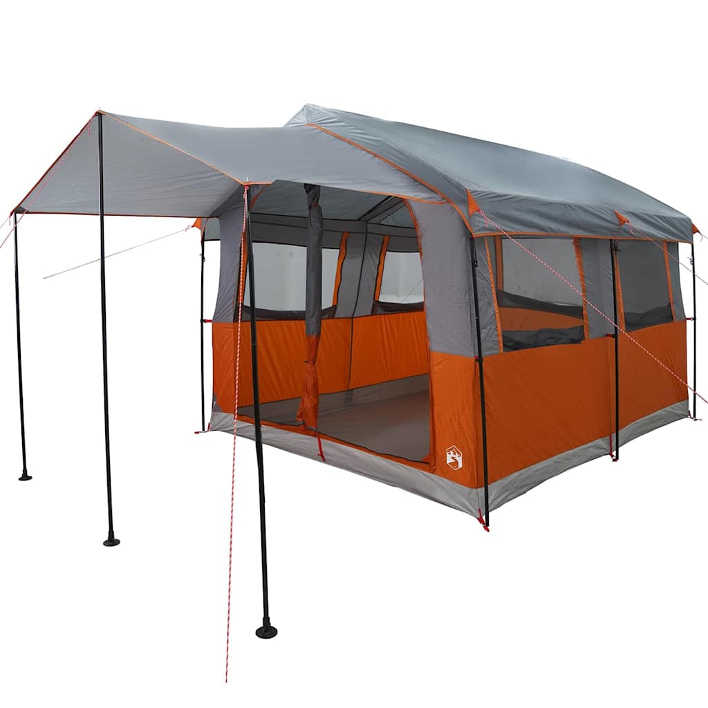 Family Tent 4-Person Grey and Orange 324 x 255 x 230 cm