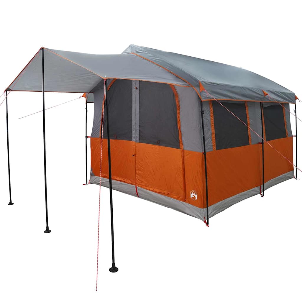 Family Tent 4-Person Grey and Orange 324 x 255 x 230 cm