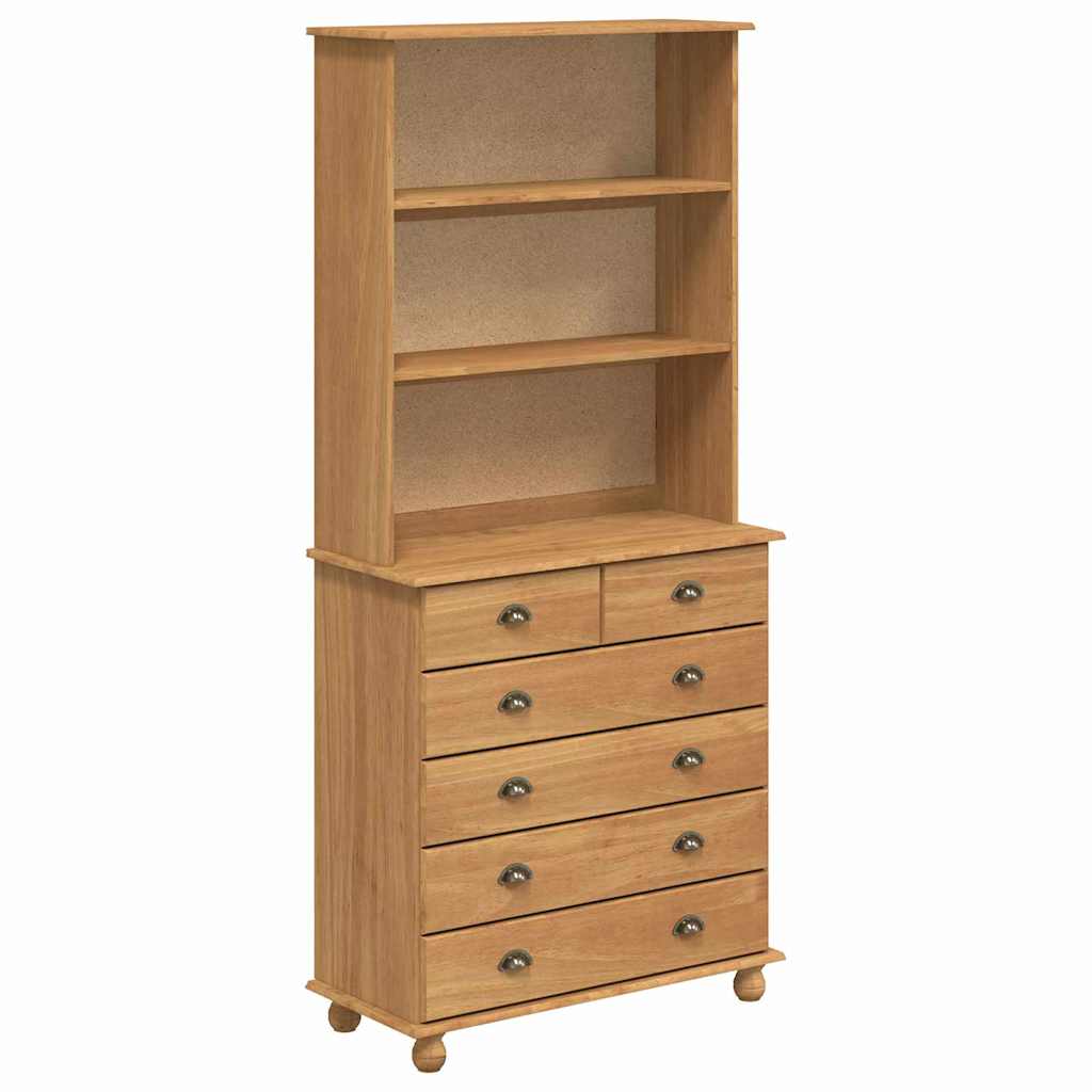 Hutch ASKIM Honey Wax 91 x 40 x 200.5 cm Solid Pine Wood