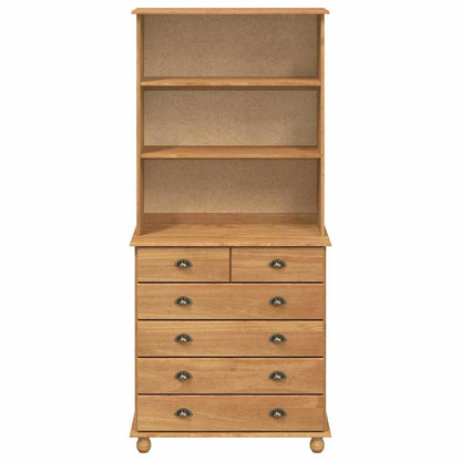 Hutch ASKIM Honey Wax 91 x 40 x 200.5 cm Solid Pine Wood