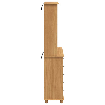 Hutch ASKIM Honey Wax 91 x 40 x 200.5 cm Solid Pine Wood