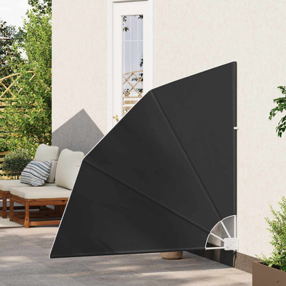 Balcony Privacy Screen 140 x 140 cm Polyester Black