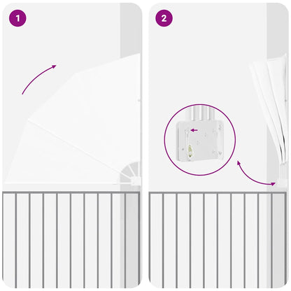 Balcony Privacy Screen 140 x 140 cm Polyester White