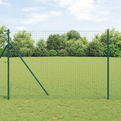 Embedded Fence Post 13 pcs Green Powder-Coated Steel