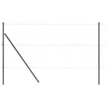 Embedded Fence Post 13 pcs Grey Powder-Coated Steel