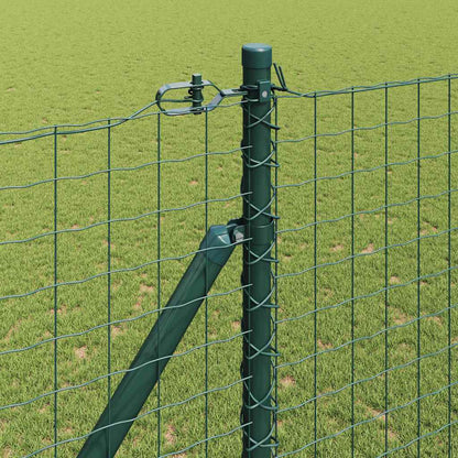 Ground Spike Fence Post 7 pcs Green Powder-Coated Steel