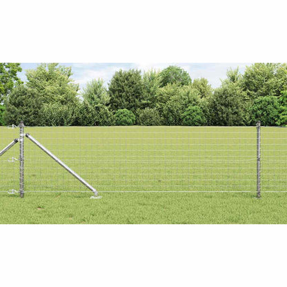 Ground Spike Fence Post 7 pcs Silver Powder-Coated Steel