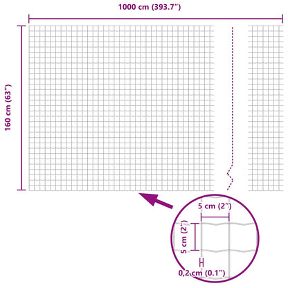 Euro Fence 1.6 x 10 m PVC-coated iron