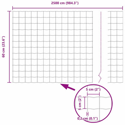 Euro Fence 0.6 x 25 m PVC-coated iron