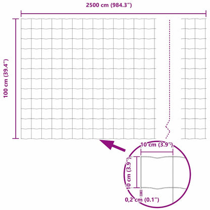 Euro Fence 1 x 25 m PVC-coated iron