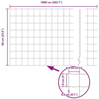 Euro Fence 0.6 x 10 m PVC-coated iron