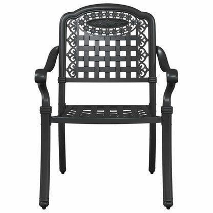 Garden Table Set 3 pcs Black Cast Aluminium