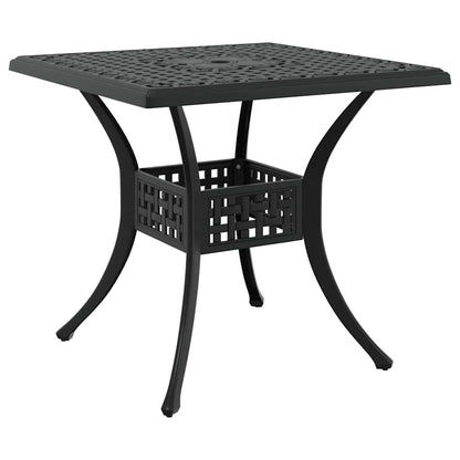 Garden Table Set 5 pcs Black Cast Aluminium