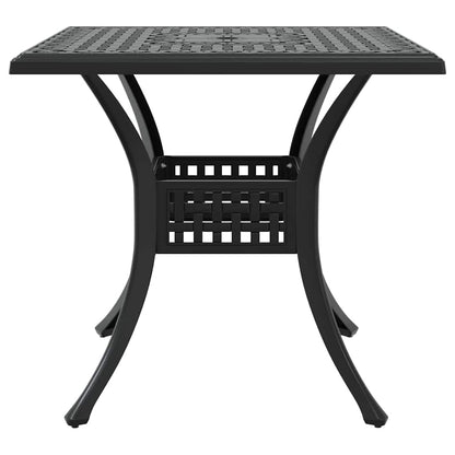 Garden Table Set 5 pcs Black Cast Aluminium