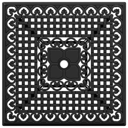 Garden Table Set 5 pcs Black Cast Aluminium