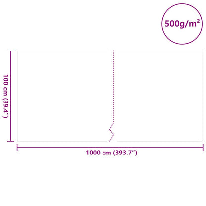 Pond Fleece Folding Grey 1 x 10 m Polyester and Cotton