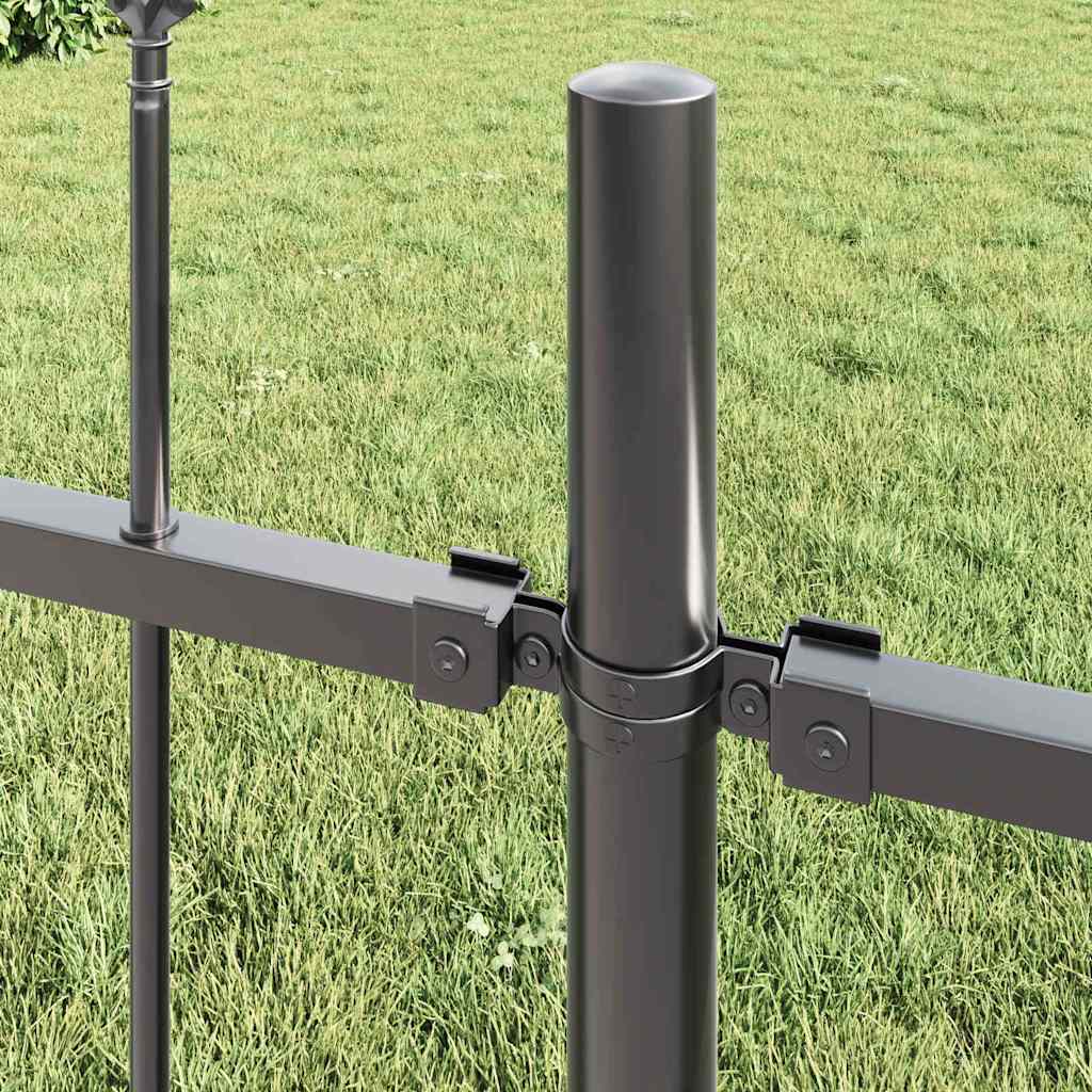 Garden Fence Woerden Grey 1.7 x 1 m Powder-coated Steel