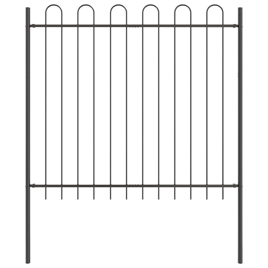 Garden Fence BOXTEL 1.7 x 1.5 m Powder-coated Steel Grey