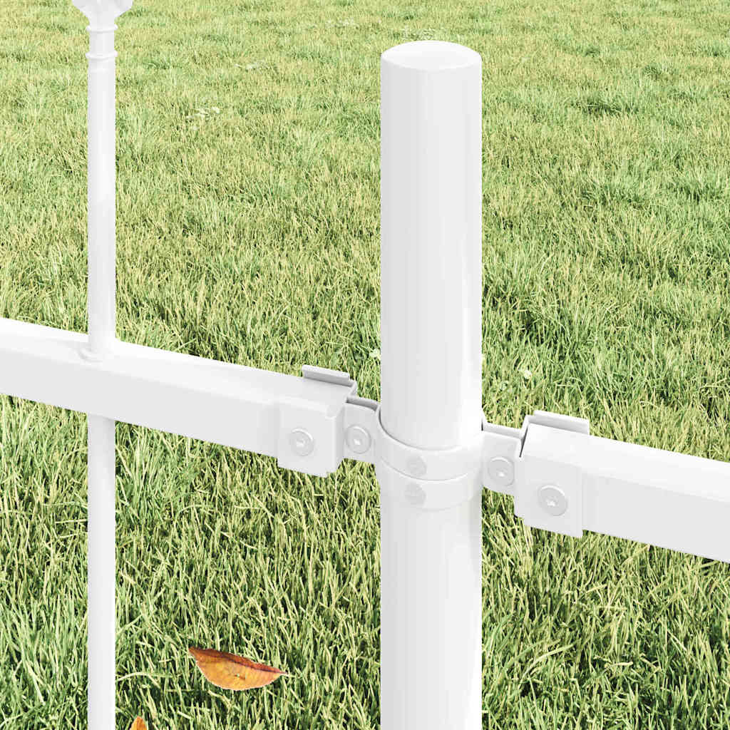 Garden Fence Woerden White 1.7 x 0.6 m Powder-coated Steel