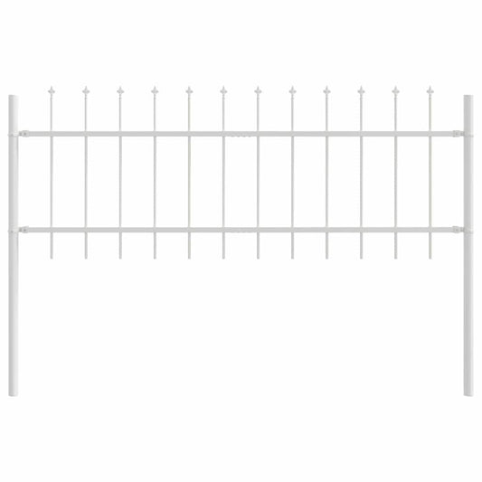 Garden Fence WOERDEN 1.7 x 0.6 m Powder-coated Steel White