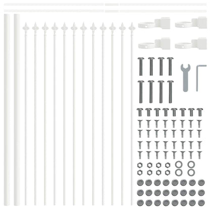 Garden Fence Woerden White 1.7 x 0.6 m Powder-coated Steel
