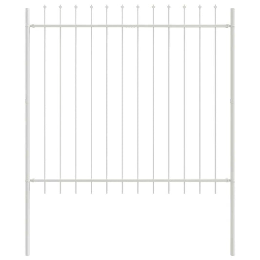 Garden Fence WOERDEN 1.7 x 1.5 m Powder-coated Steel White