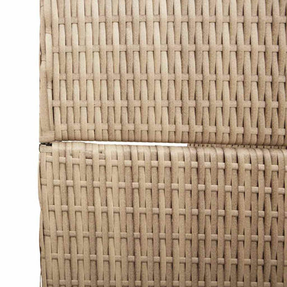 Room Divider Folding Manual Beige 195 x 180 cm Poly Rattan